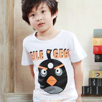 六一儿童节 2012夏装韩版童装 男童纯棉白色T恤